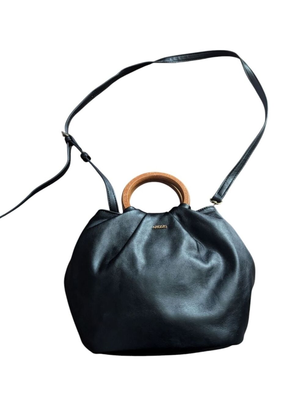 Arezzo Giorno Wood Handle Shoulder Bag.